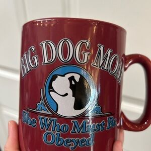 Vintage large Big Dog Mom Burgundy Mug collectible gift